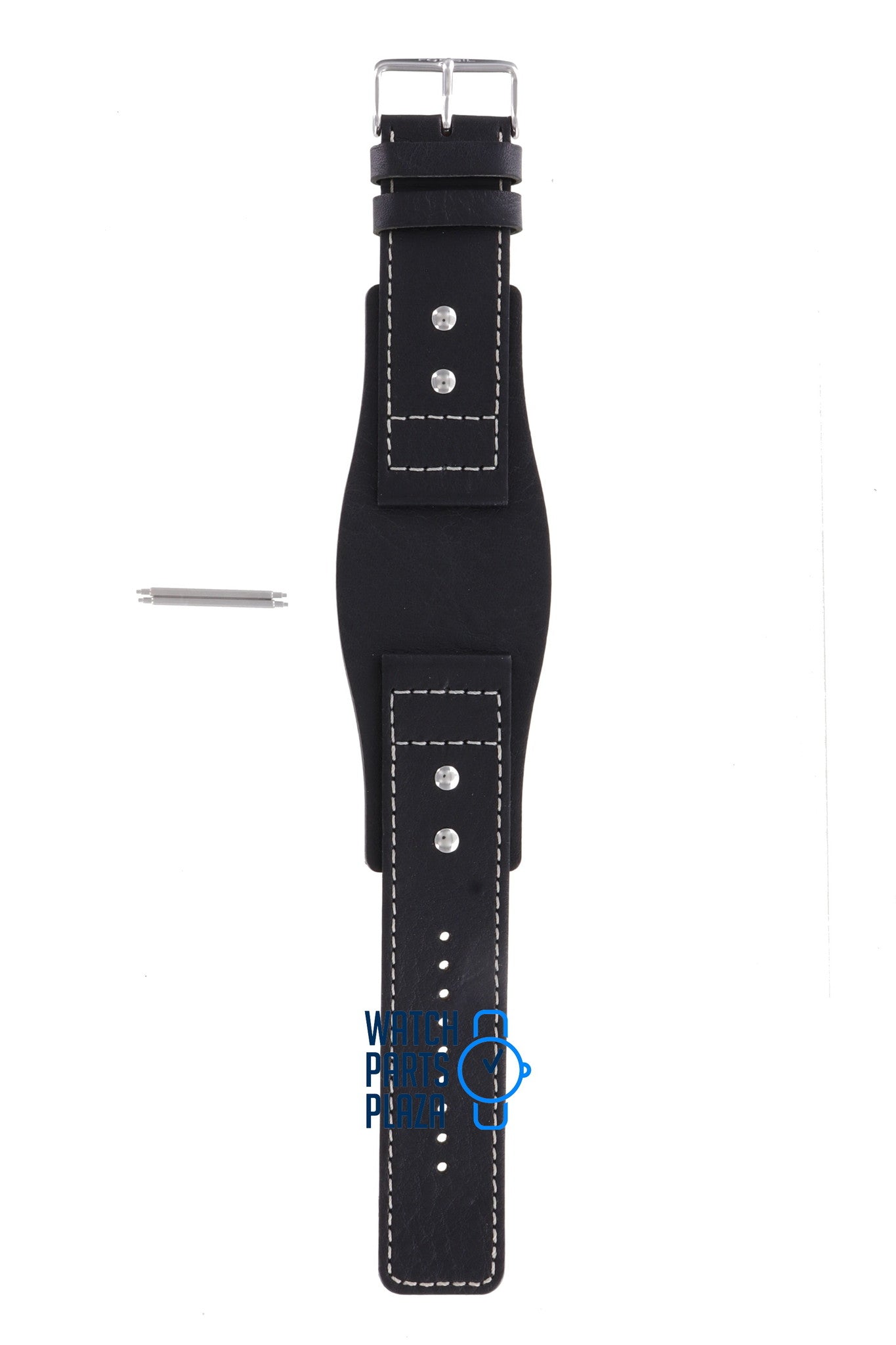 Fossil JR8444 Davis Cup Watch Band JR - 8444 Black Leather 26 mm - Watch Plaza