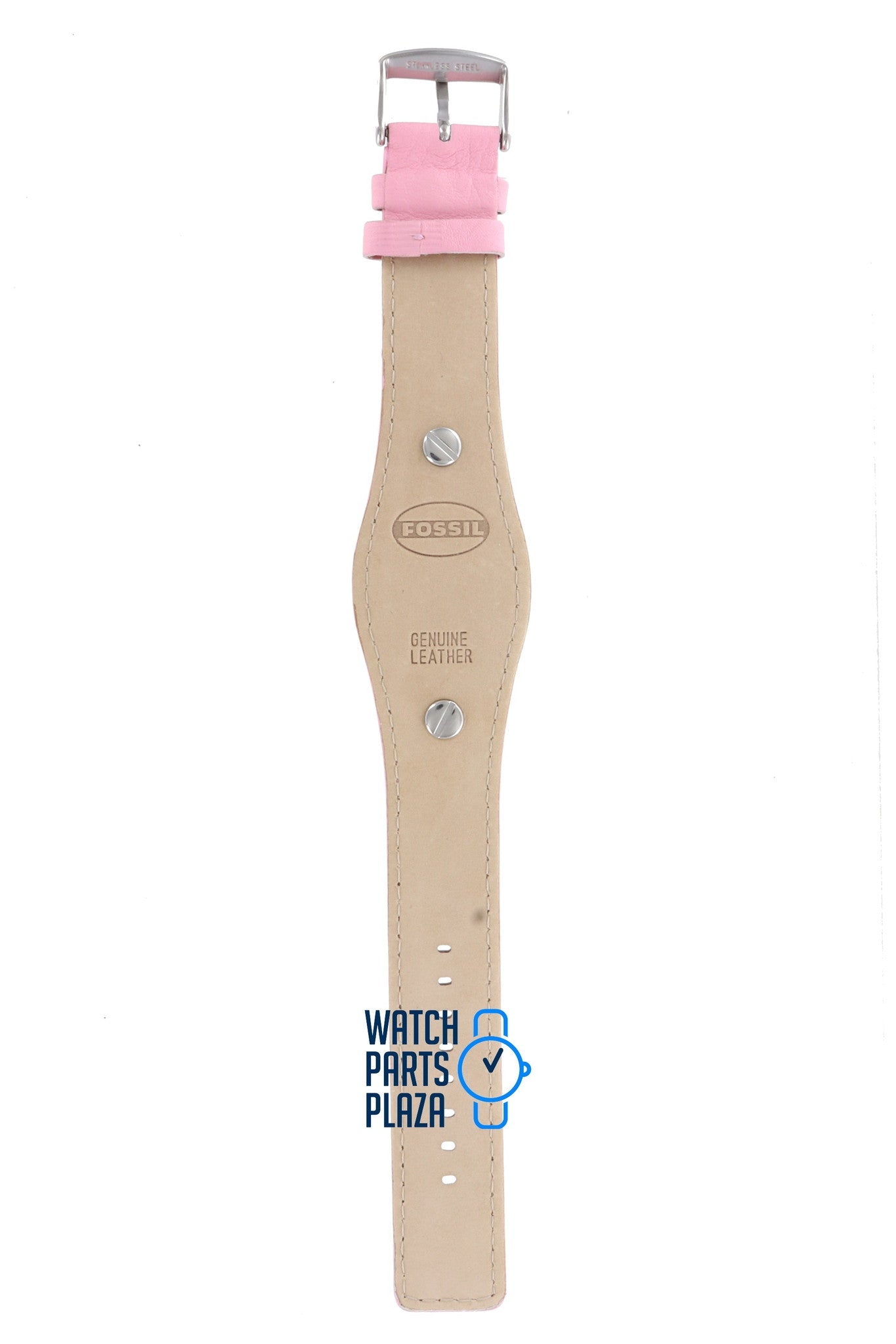 Fossil JR8479 Watch Band JR - 8479 Pink Leather 14 mm - Watch Plaza