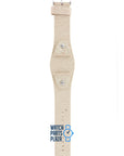 Fossil JR8481 Watch Band JR - 8481 White Leather 24 mm - Watch Plaza