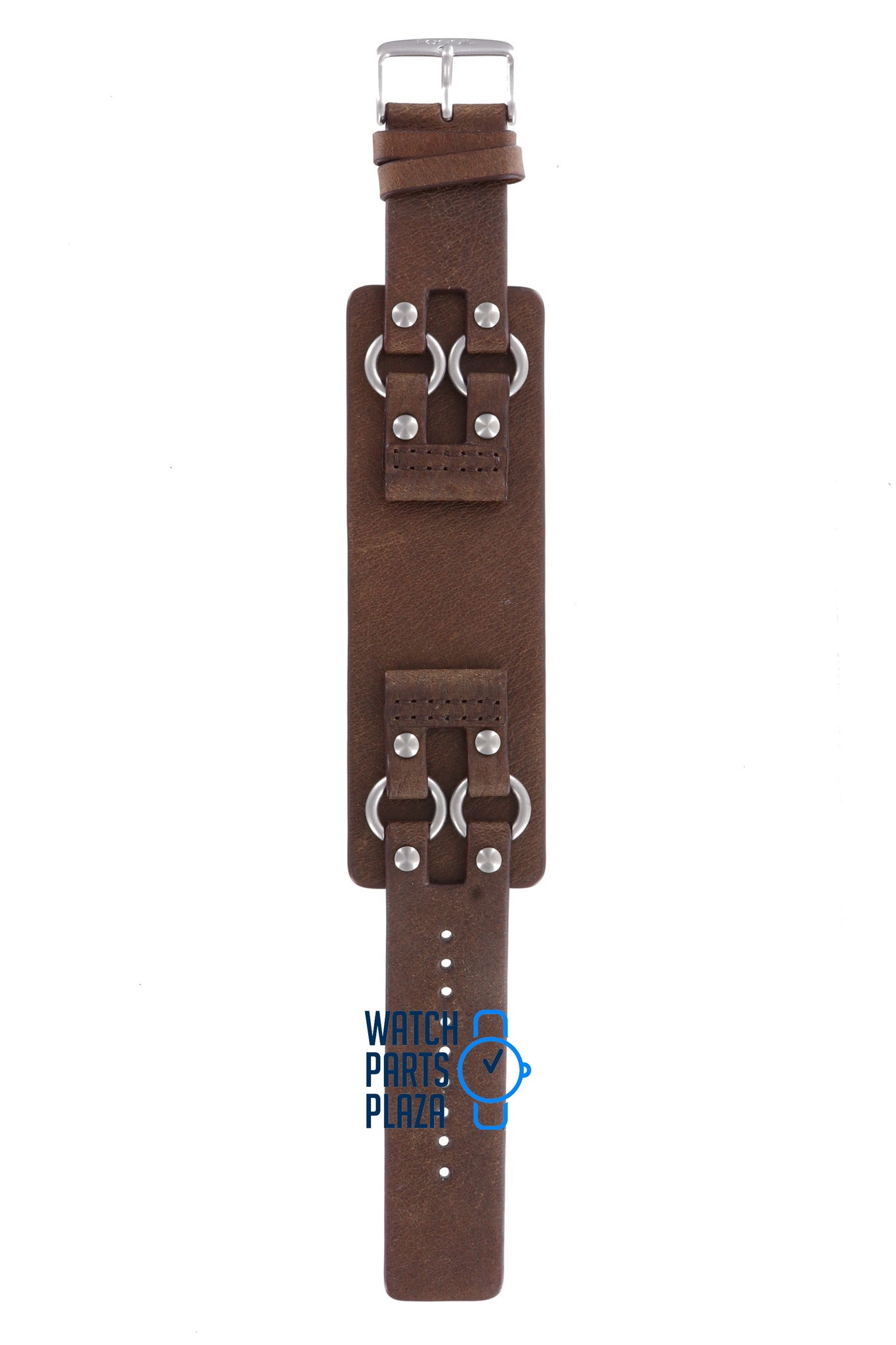 Fossil JR8482 Watch Band JR - 8482 Brown Leather 24 mm - Watch Plaza