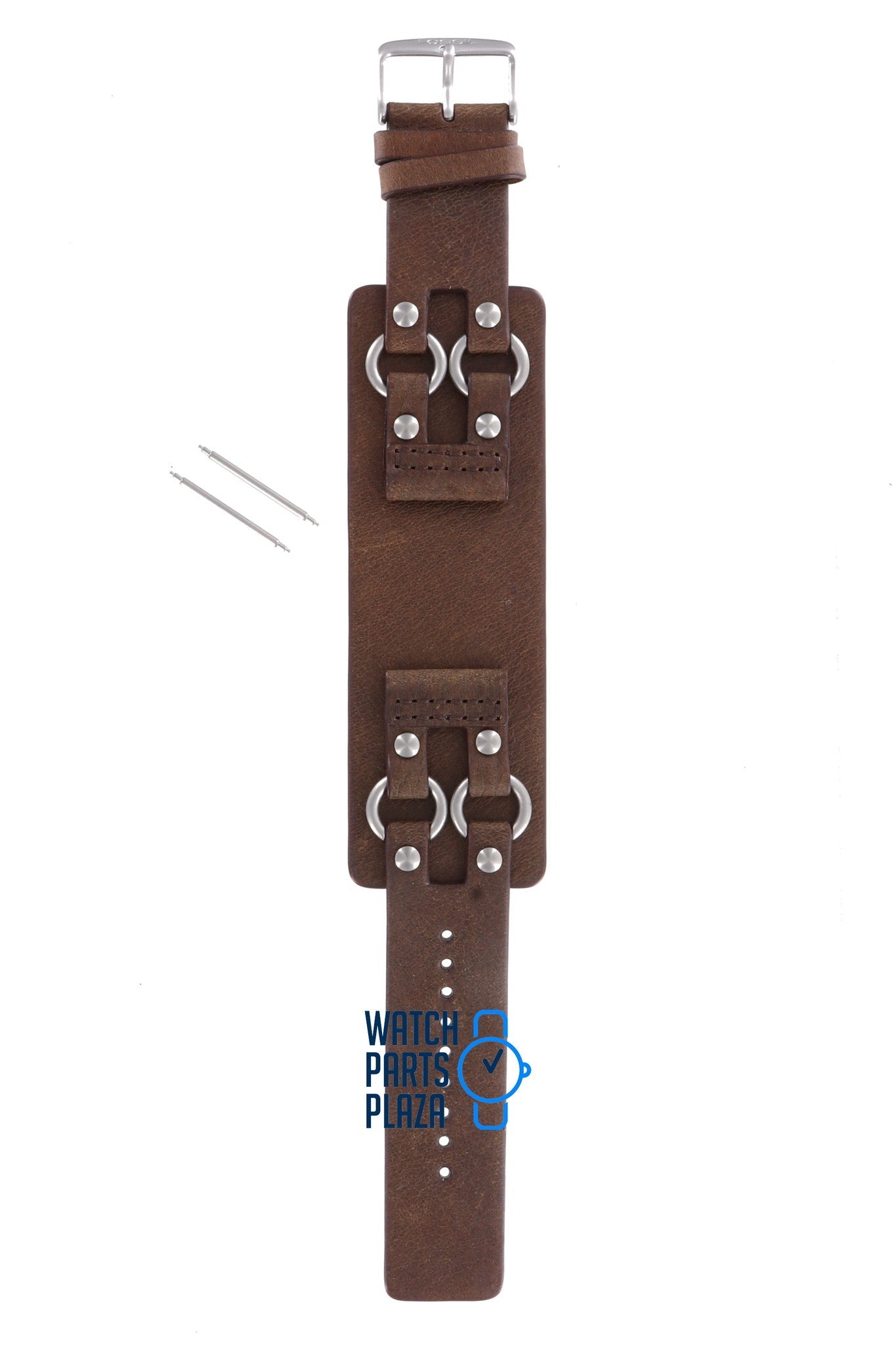 Fossil JR8482 Watch Band JR - 8482 Brown Leather 24 mm - Watch Plaza