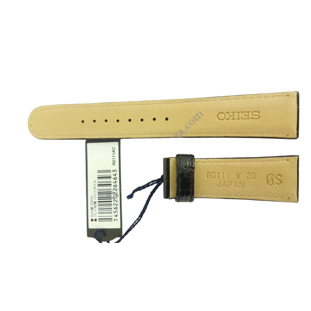 GRAND SEIKO BLACK LEATHER WATCH BAND SBGA105 SBGA001 R0111 STRAP 9R65 0AA0 GS - Watch Plaza