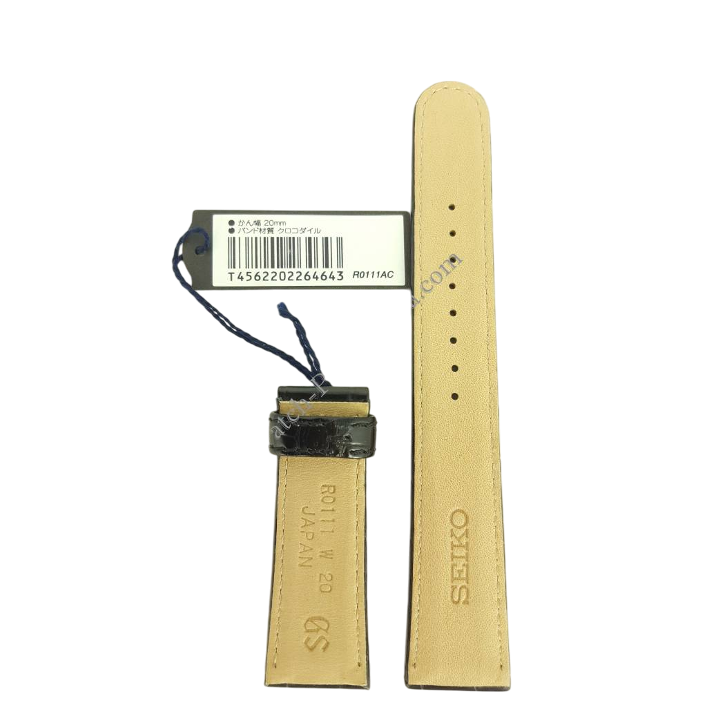 GRAND SEIKO BLACK LEATHER WATCH BAND SBGA105 SBGA001 R0111 STRAP 9R65 0AA0 GS - Watch Plaza