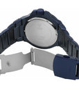 Guess watch W0218G4 Rigor analog men's watch blue 45mm stainless steel - Watch Plaza