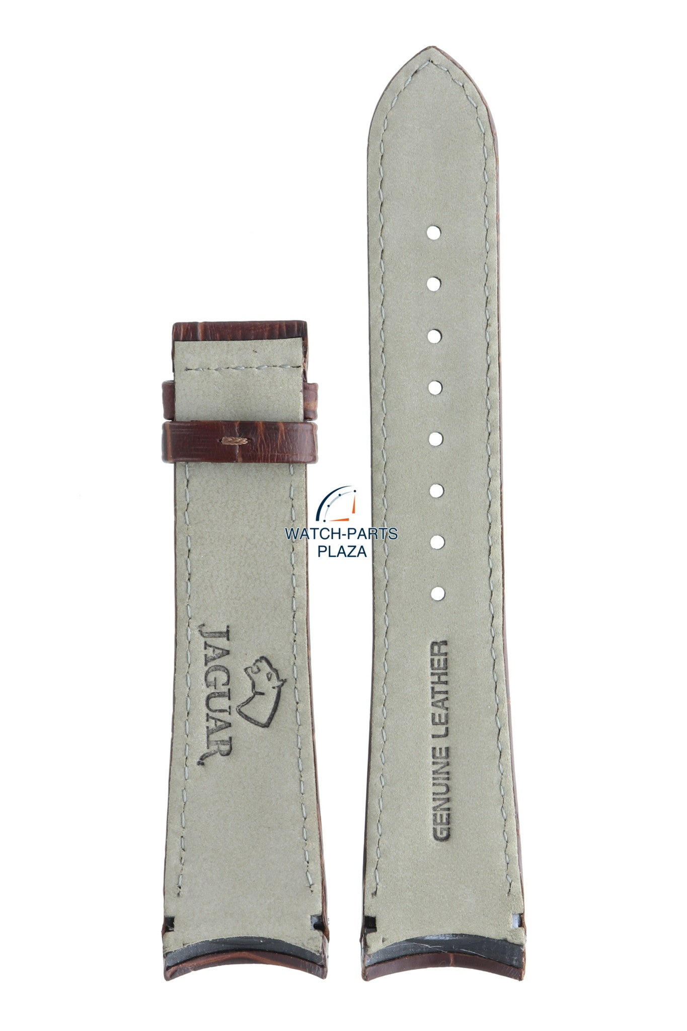 Jaguar BC05334 Watch band J615, J616, J617 brown leather 22 mm - Chrono Sport - Watch Plaza