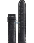 Jaguar BC05916 Watch band J619 black leather 22 mm - Dual Time - Watch Plaza