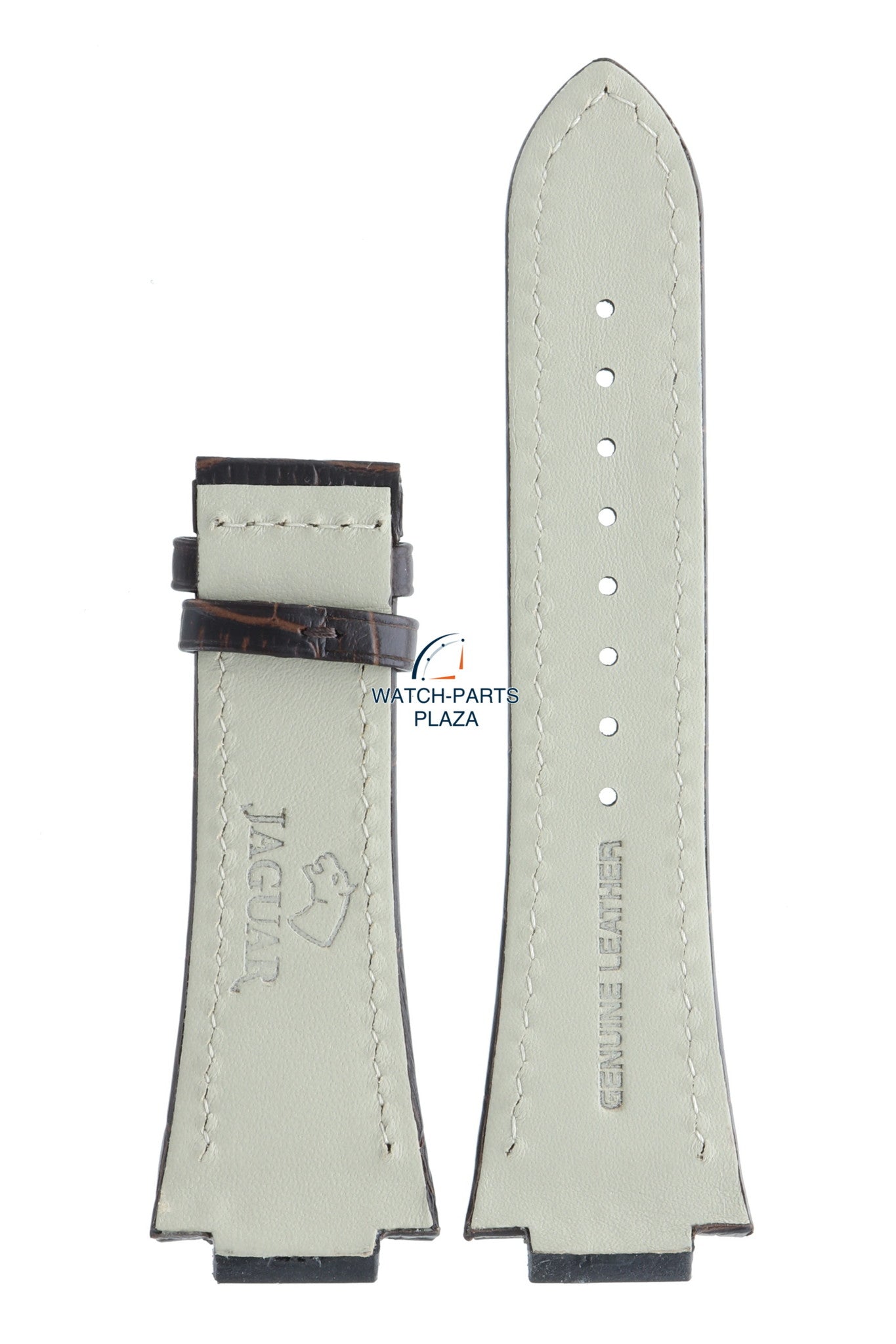 Jaguar BC06037 Watch band J620, J625 brown leather 16 mm - Watch Plaza