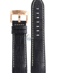 Jaguar BC06343 Watch band J631 black leather 24 mm - Dual Time - Watch Plaza