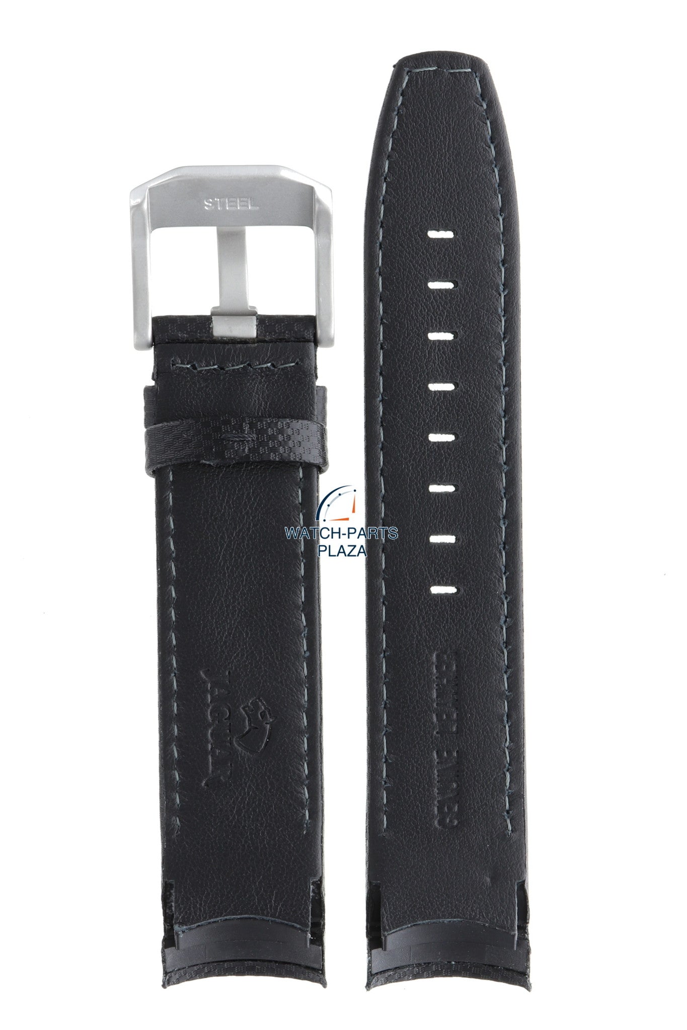 Jaguar BC07360 Watch band J650, J651, J688, J689 black leather 22 mm - Special Edition - Watch Plaza