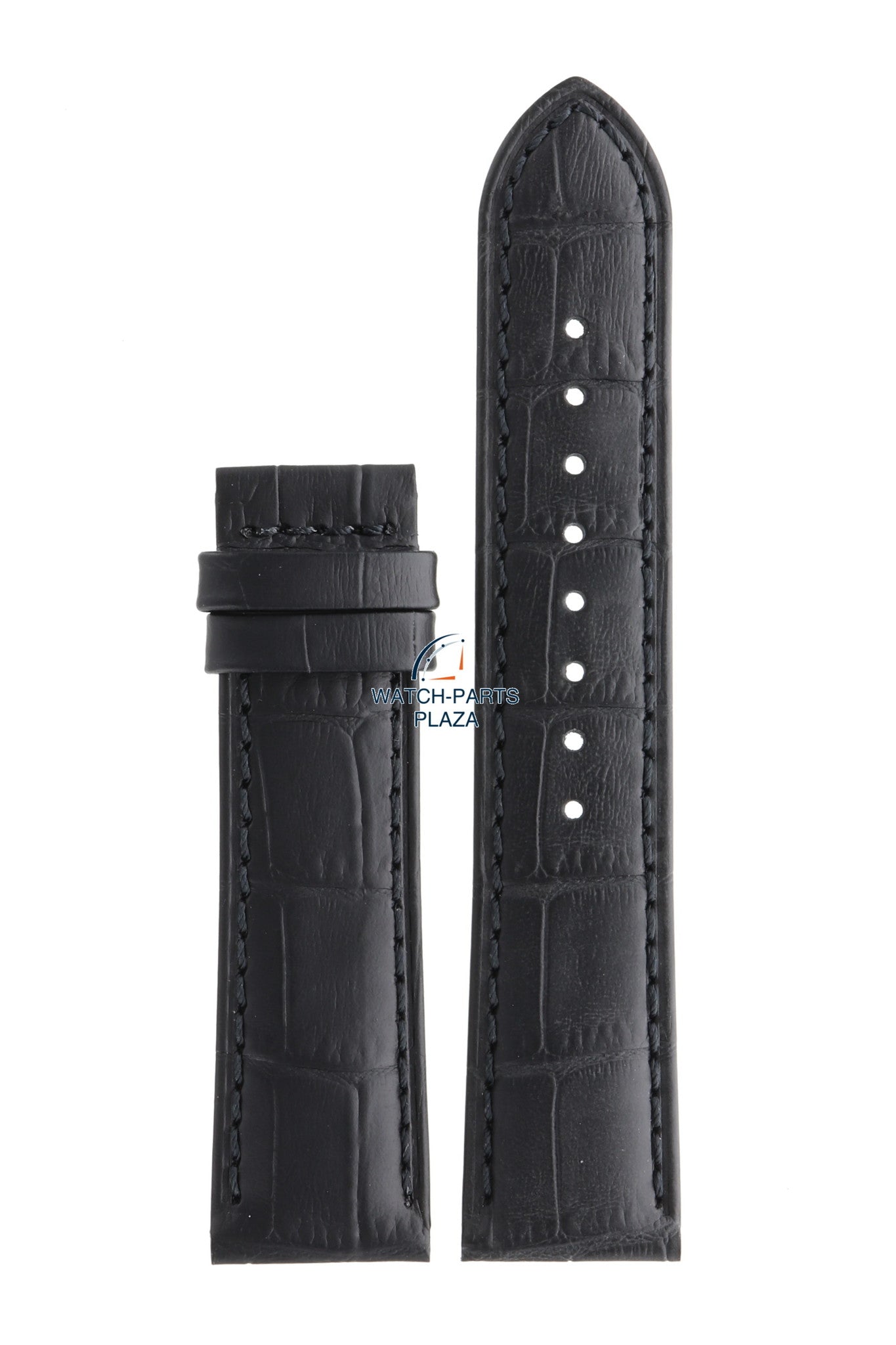 Jaguar BC08108 Watch band J662 black leather 22 mm - Acamar - Watch Plaza