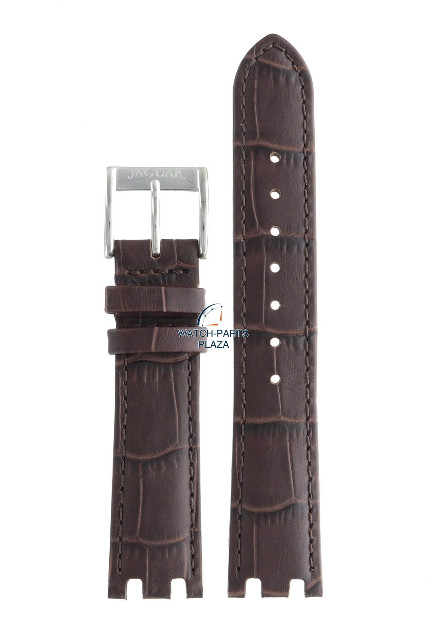 Jaguar BC08469 Watch band J674 brown leather 18 mm - Prêt à Porter - Watch Plaza