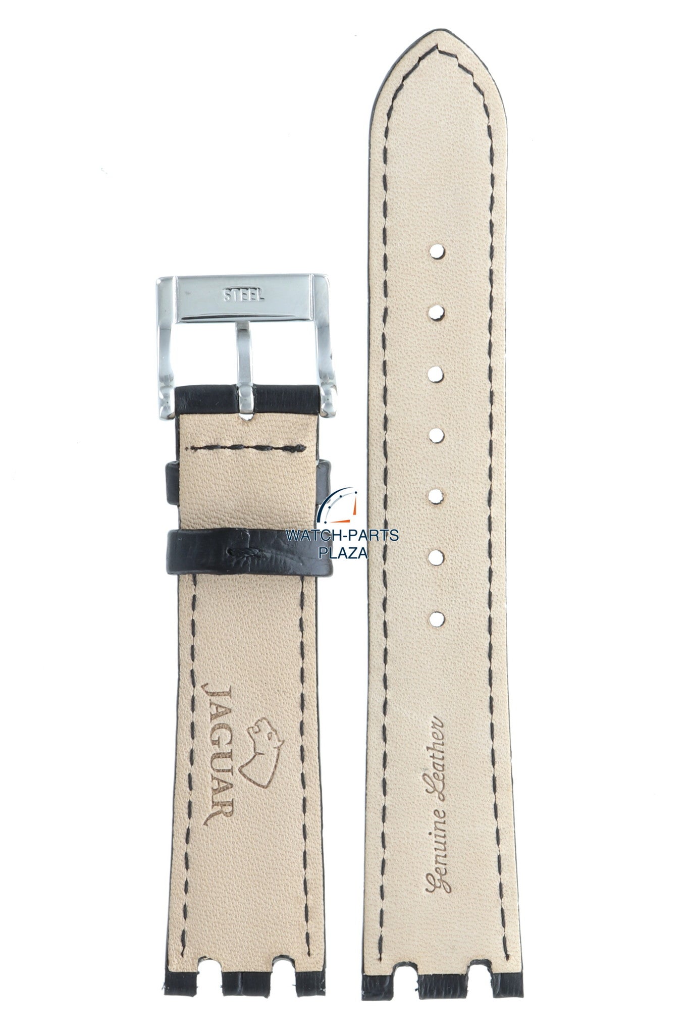 Jaguar BC08470 Watch band J674, J693 black leather 18 mm - Prêt à Porter & Daily Class - Watch Plaza