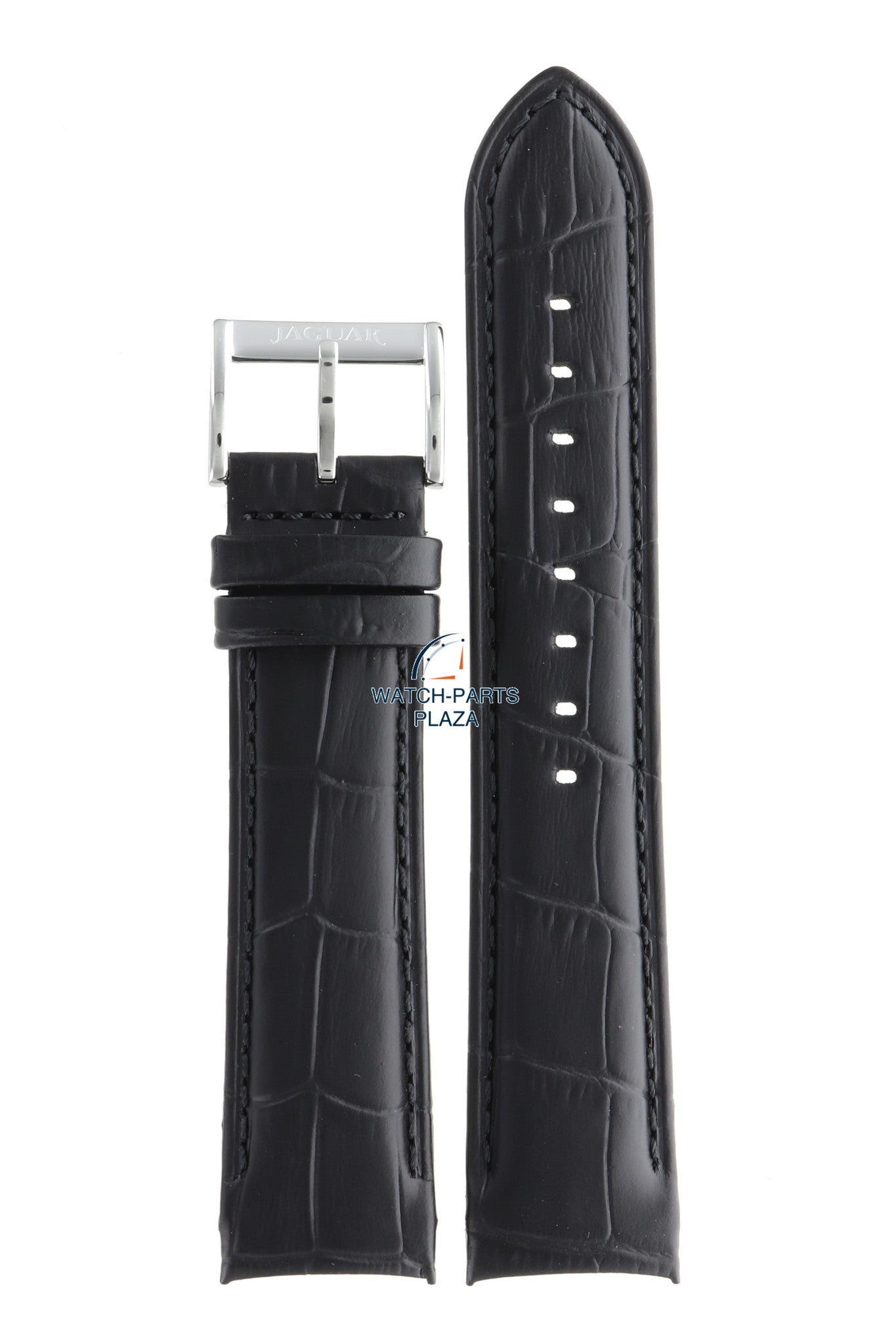 Jaguar BC08857 Watch band J682 black leather 22 mm - Acamar - Watch Plaza