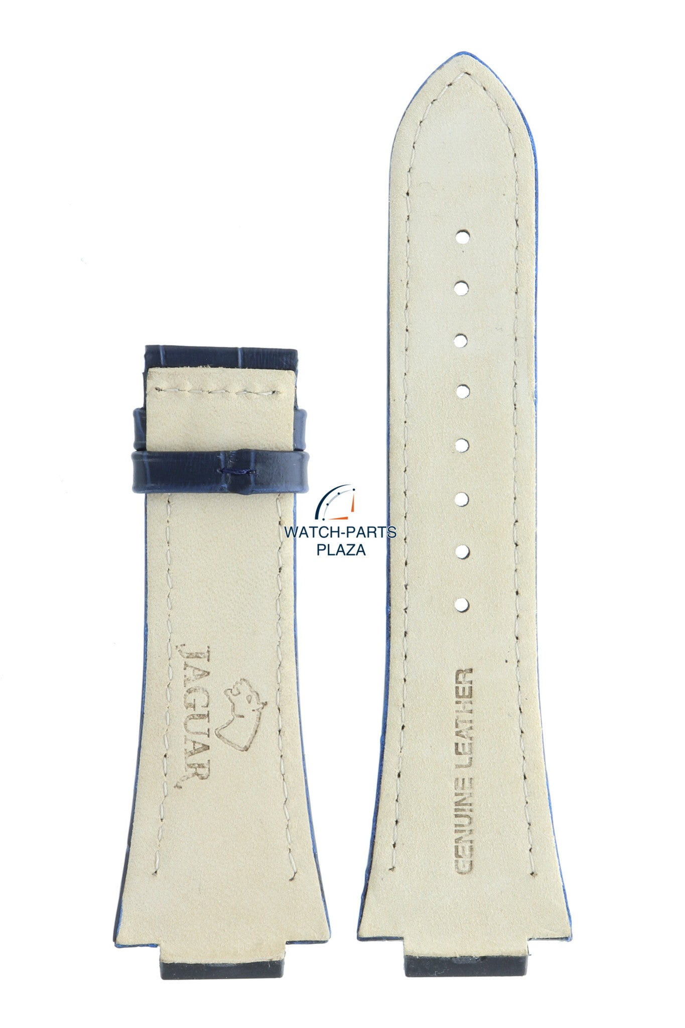 Jaguar BC10260 Watch band J809 dark blue leather 16 mm - Acamar - Watch Plaza