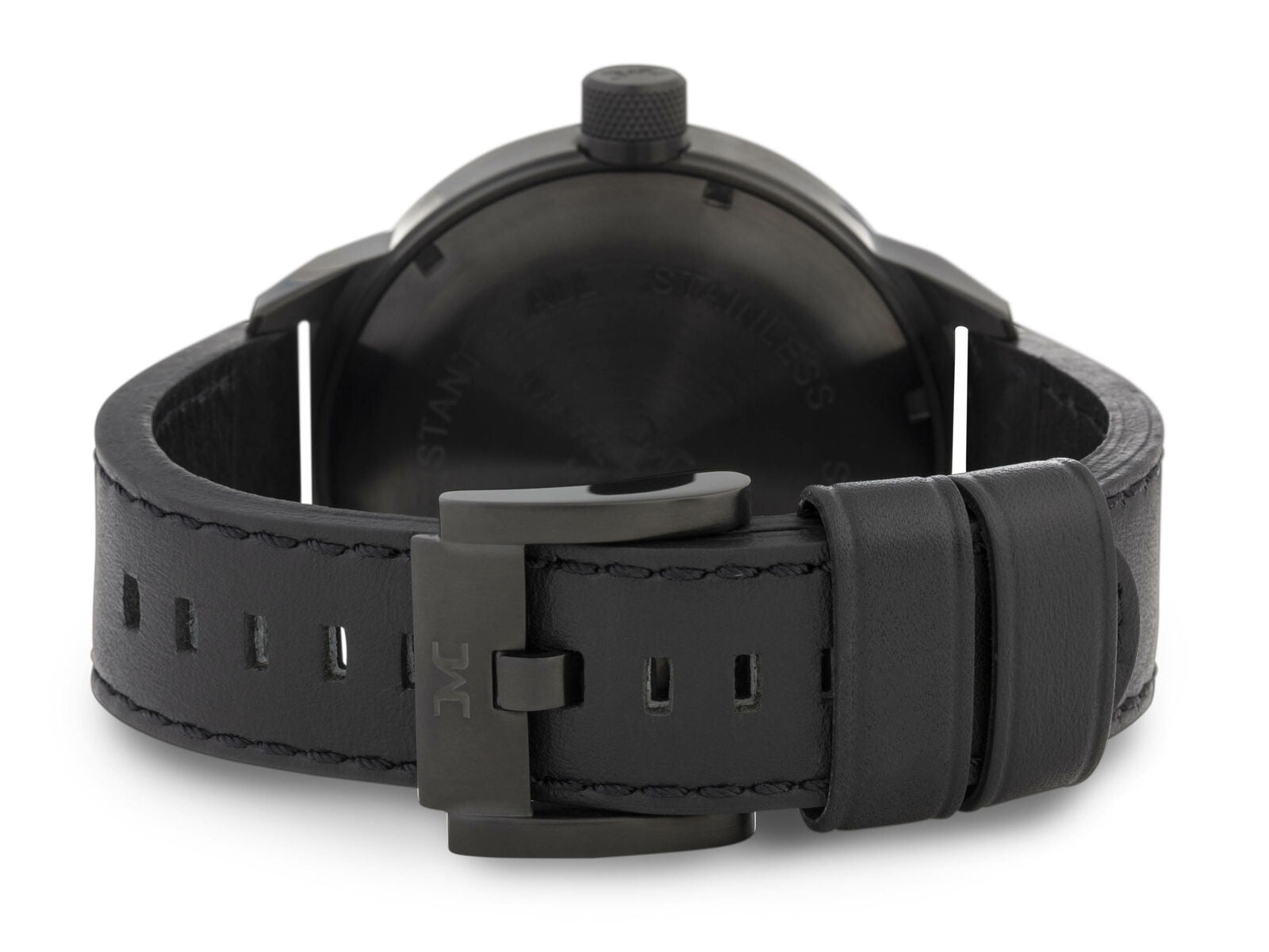 Men's watch TW - Steel Marc Coblen TWMC53 black & leather strap - dark gray dial - Watch Plaza