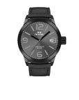 Men's watch TW - Steel Marc Coblen TWMC53 black & leather strap - dark gray dial - Watch Plaza