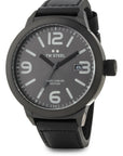 Men's watch TW - Steel Marc Coblen TWMC53 black & leather strap - dark gray dial - Watch Plaza