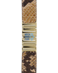 Michael Kors MK2114 Watch Band MK - 2114 Brown Steel & Leather 26 mm - Watch Plaza