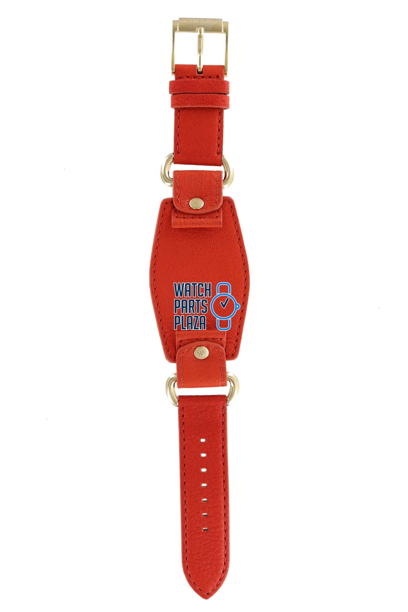 Michael Kors MK2157 Watch Band MK - 2157 Orange Leather 20 mm - Watch Plaza