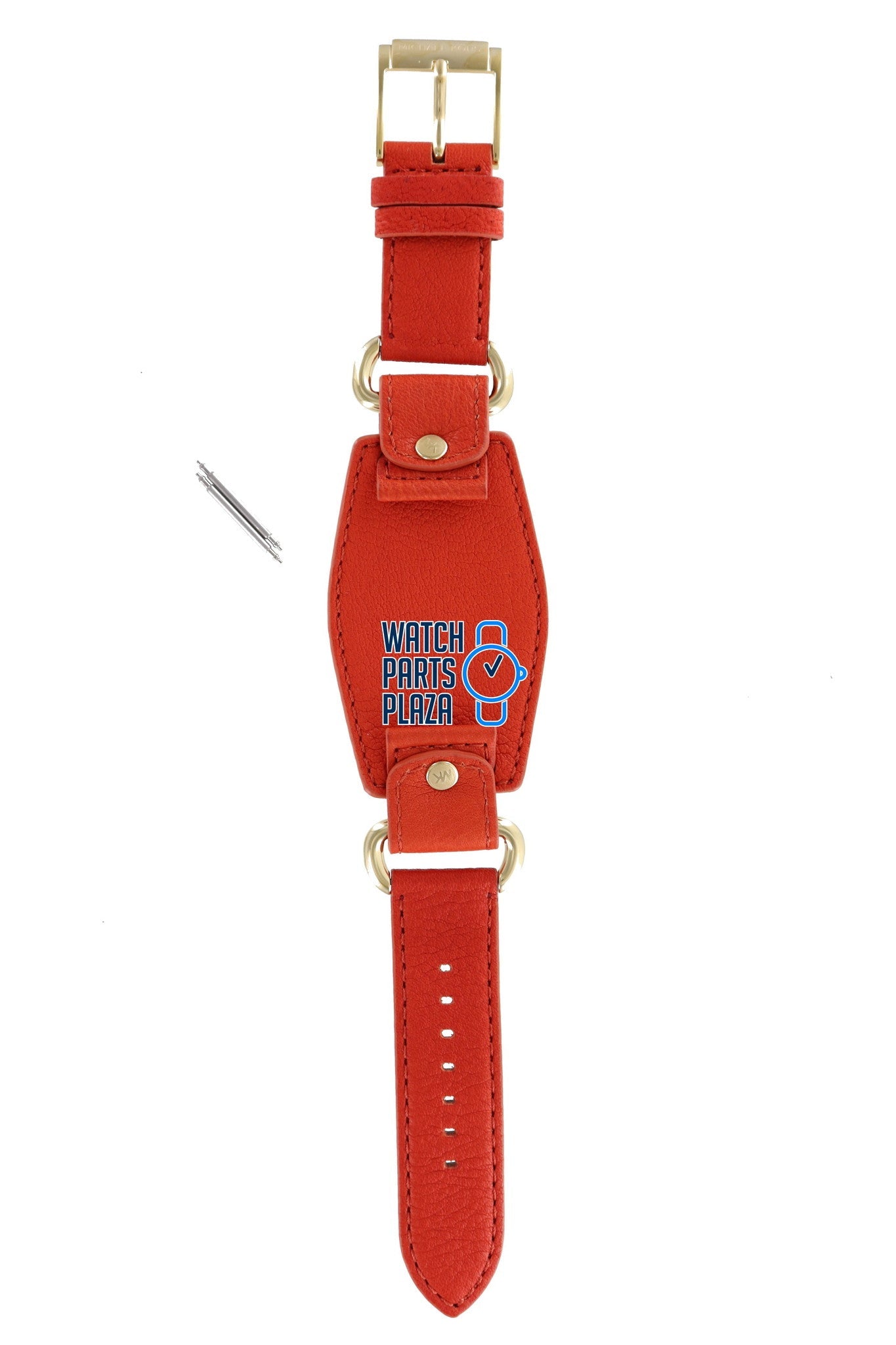 Michael Kors MK2157 Watch Band MK - 2157 Orange Leather 20 mm - Watch Plaza