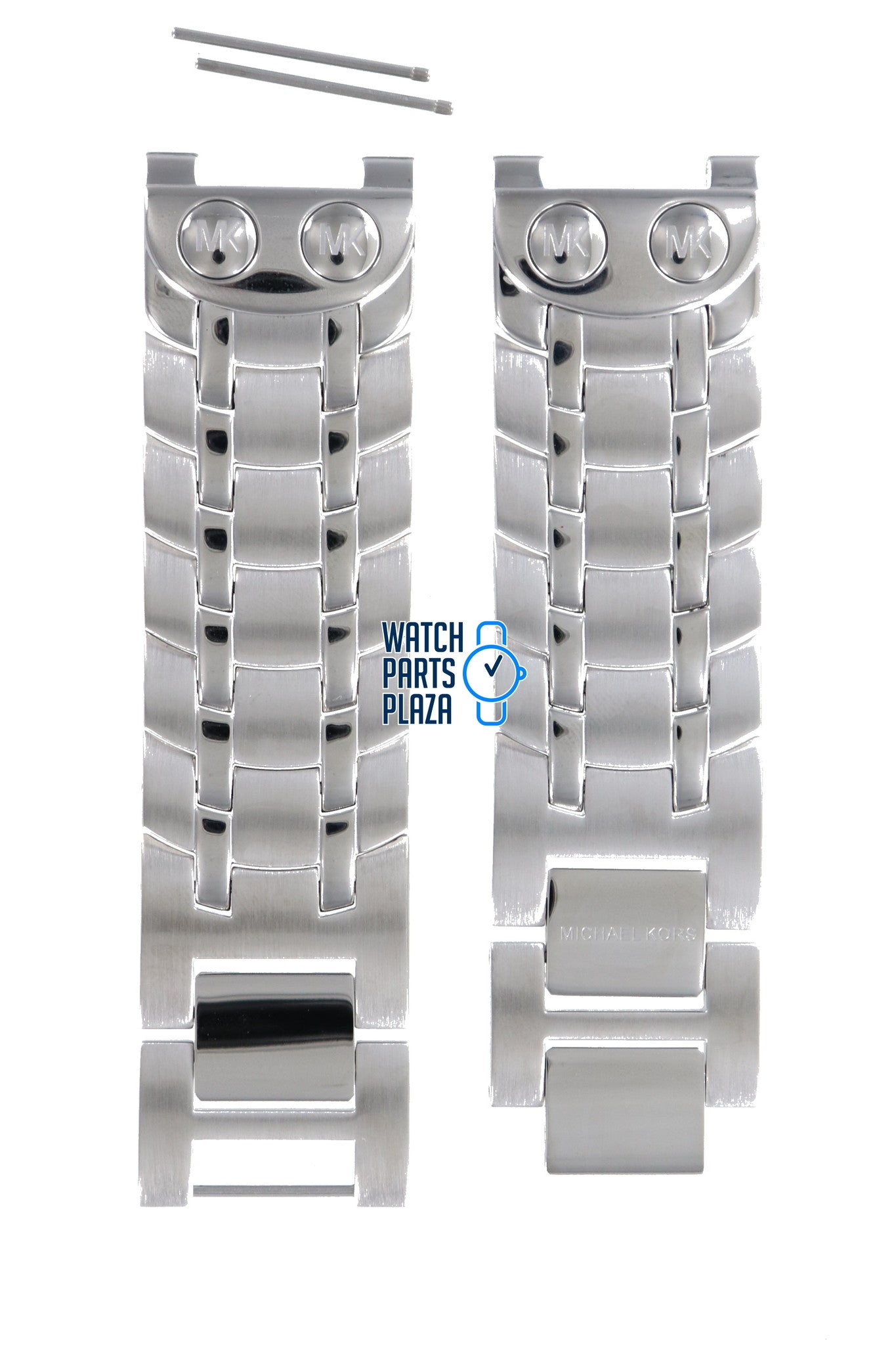 Michael Kors MK3083 Watch Band MK - 3083 Grey Stainless Steel 22 mm - Watch Plaza