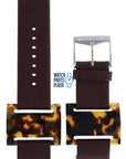 Michael Kors MK4002 Watch Band MK - 4002 Brown Leather 22 mm - Watch Plaza