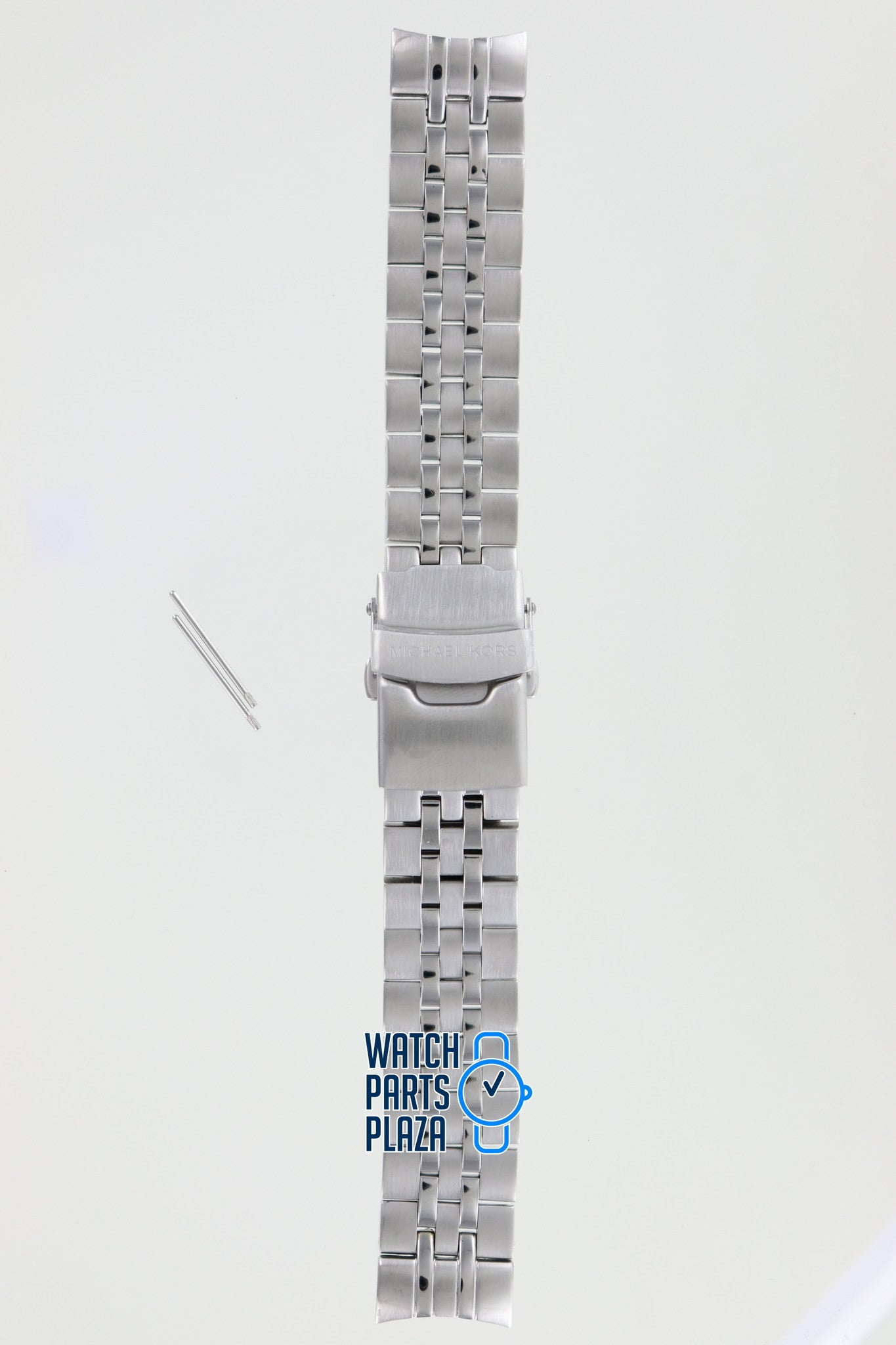 Michael Kors MK5018 Watch Band MK - 5018 Grey Stainless Steel 18 mm - Watch Plaza