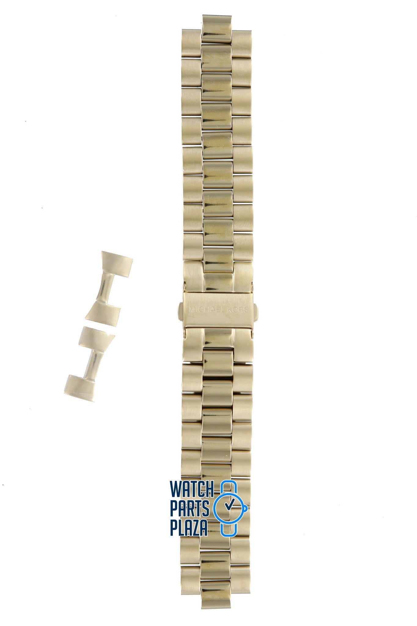 Michael Kors MK5055 Watch Band MK - 5055 Gold Plated Stainless Steel 20 mm - Watch Plaza