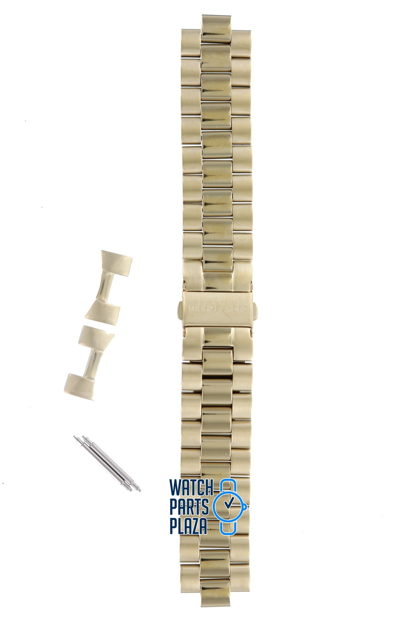 Michael Kors MK5055 Watch Band MK - 5055 Gold Plated Stainless Steel 20 mm - Watch Plaza