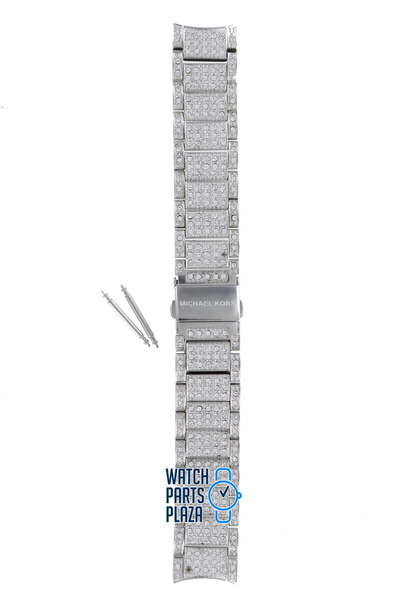 Michael Kors MK5060 Watch Band MK - 5060 Grey Stainless Steel 18 mm - Watch Plaza