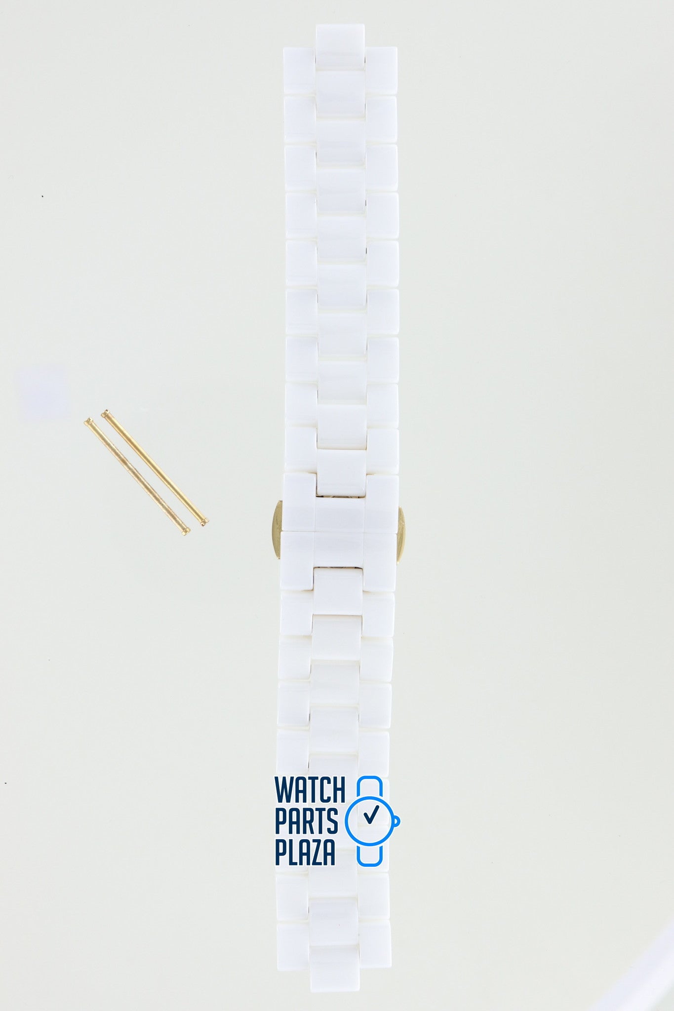 Michael Kors MK5237 Watch Band MK - 5237 White Ceramic 20 mm - Watch Plaza