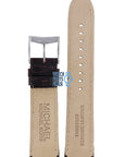 Michael Kors MK8028 Watch Band MK - 8028 Dark Brown Leather 22 mm - Watch Plaza