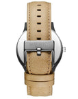 MVMT 40 Series MT01 - GML Men's Watch - Dark Gray & Beige Leather Strap - Watch Plaza