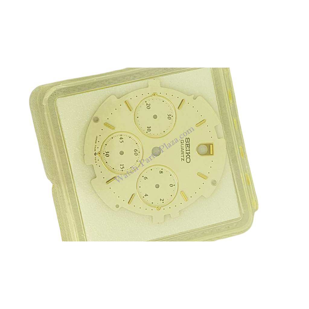 ORIGINAL SEIKO 7A34 WHITE DIAL for 7A34 - 7010 Seiko Quartz Chronograph S23204J1 - Watch Plaza