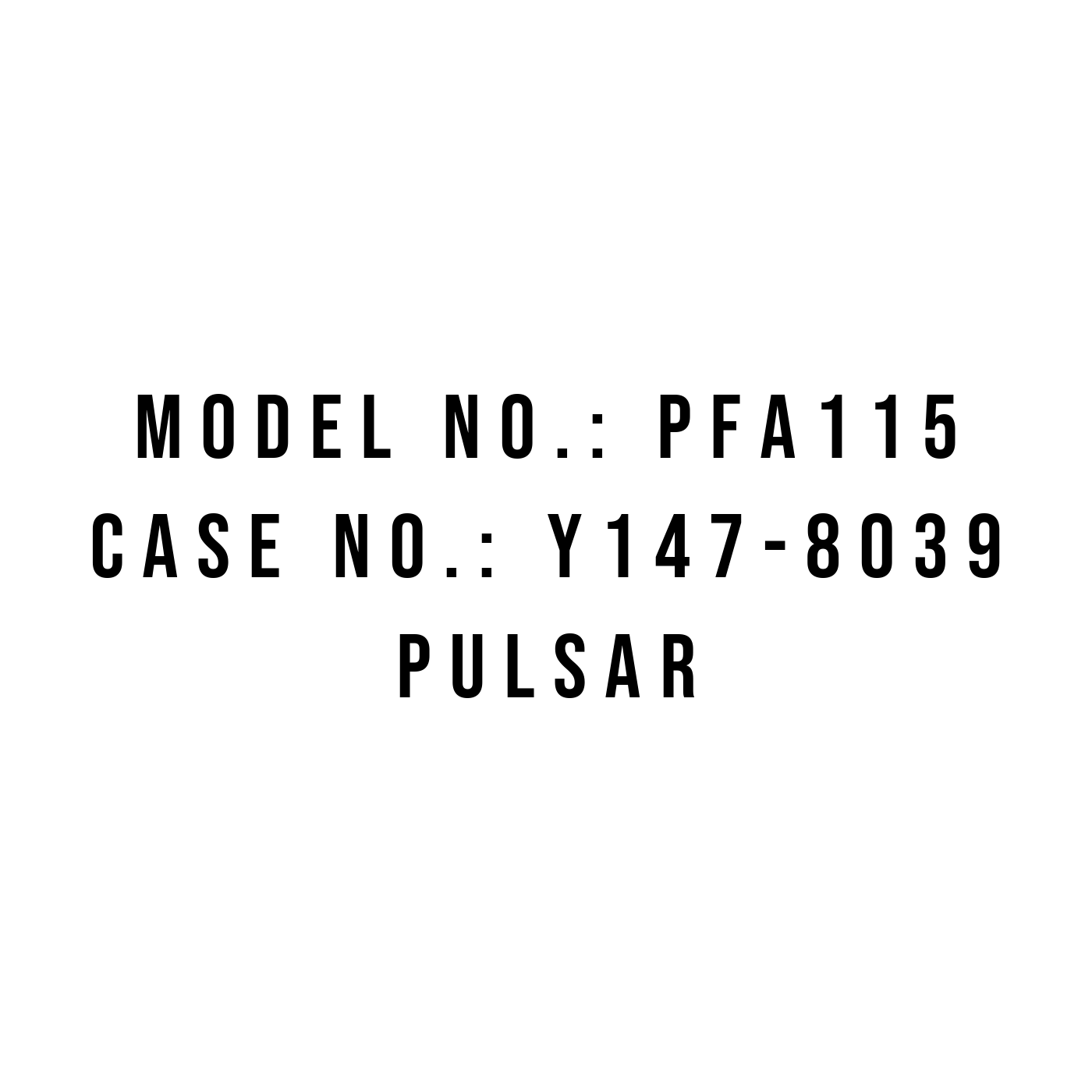 Pulsar PFA115 watch Y147-8039