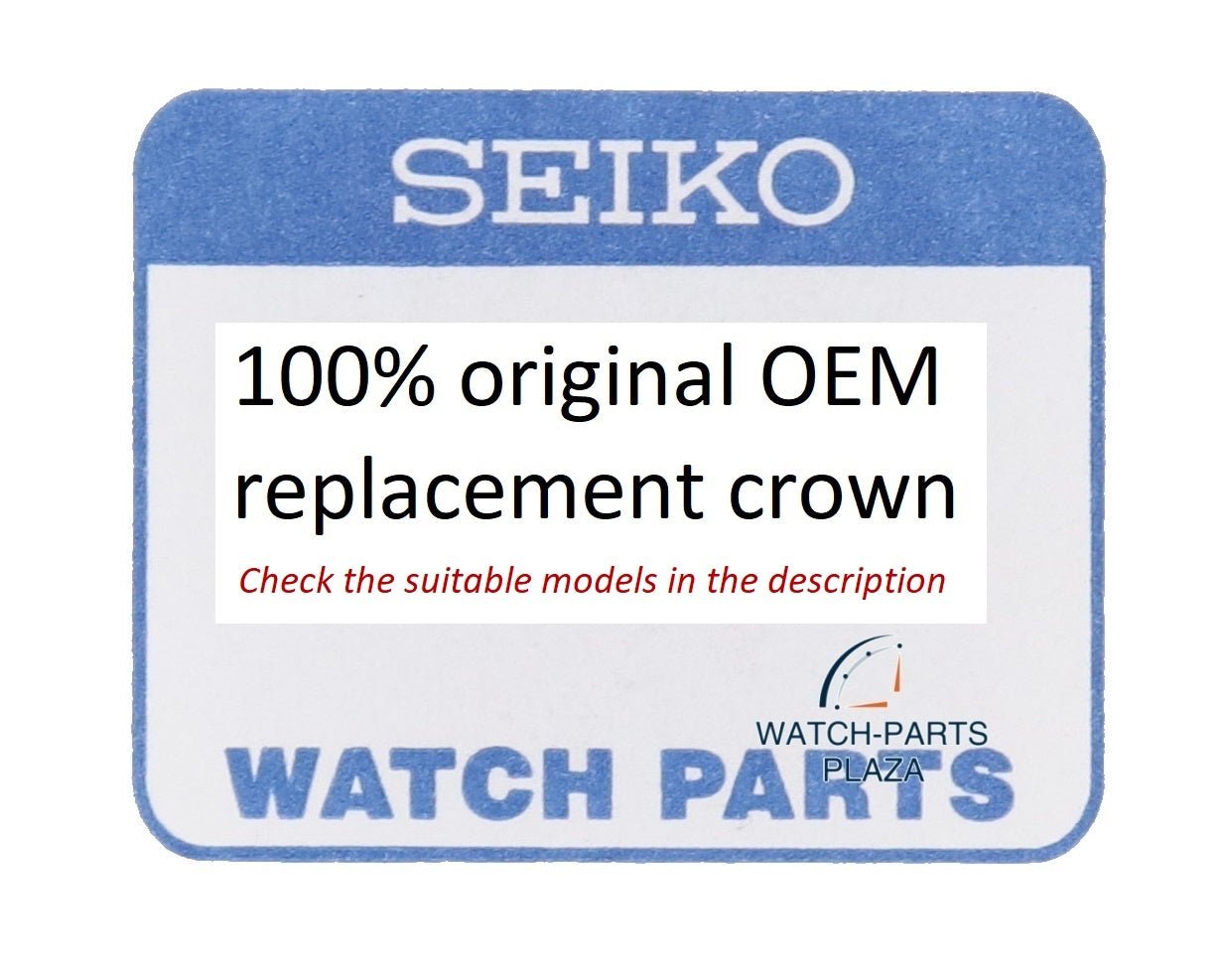 Seiko 1E50AASTS1 crown with stem 4 - position for SKZ207, 209, 211 & 219 Atlas 7S36 - 01E0 & 01H0 - Watch Plaza