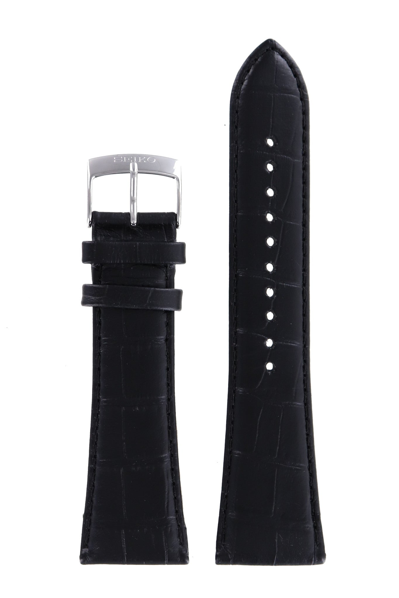 Seiko 300K1 Z 26 - 6G34 - 00D0 Watch Band 300K1JL Black Leather 26 mm Premier Retrograde - Watch Plaza