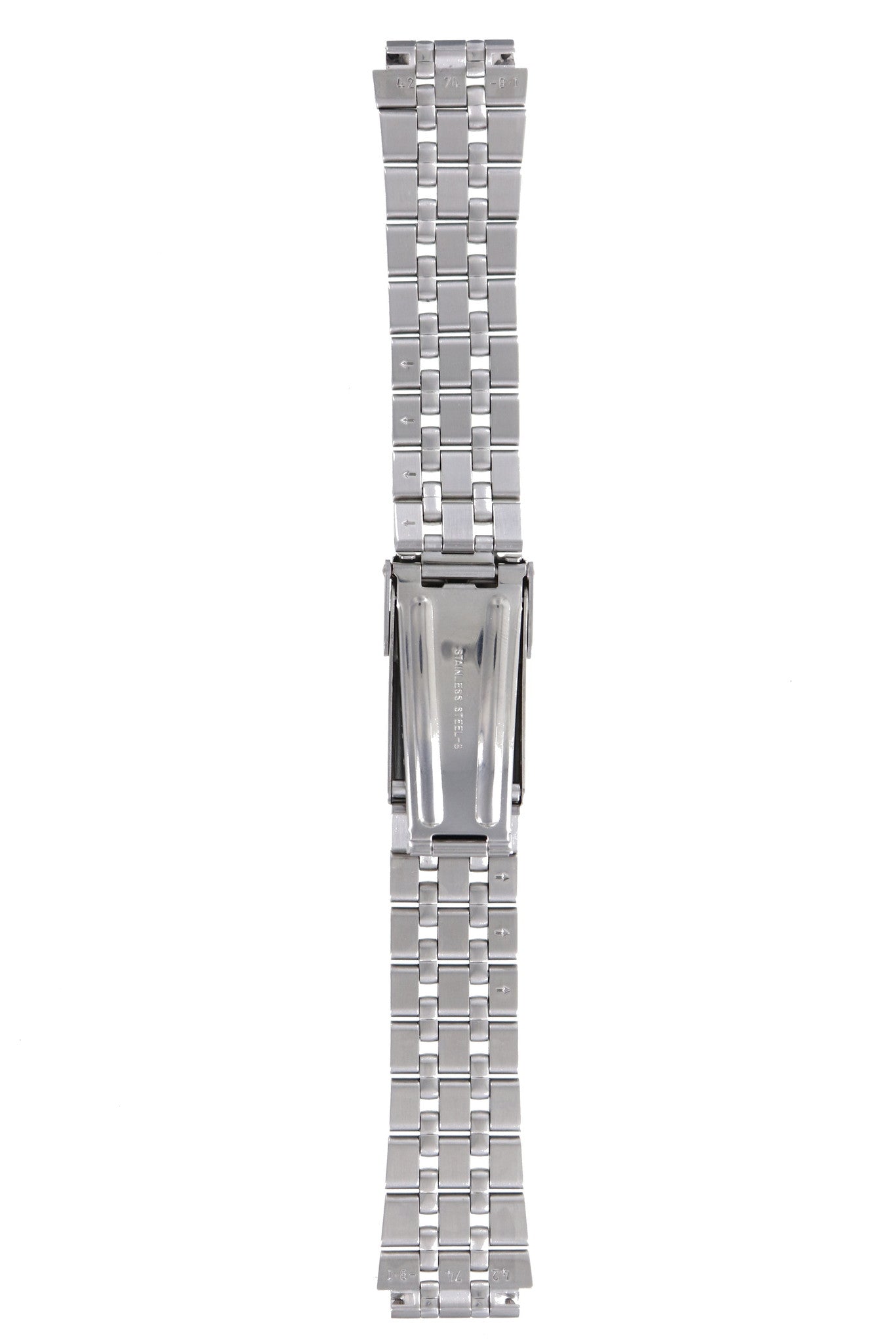 Seiko 42 74 - B.I - 7N47 - 6A00 / 7T32 - 7C40 Watch Band 4274JB Grey Stainless Steel 18 mm SQ 100 - Watch Plaza