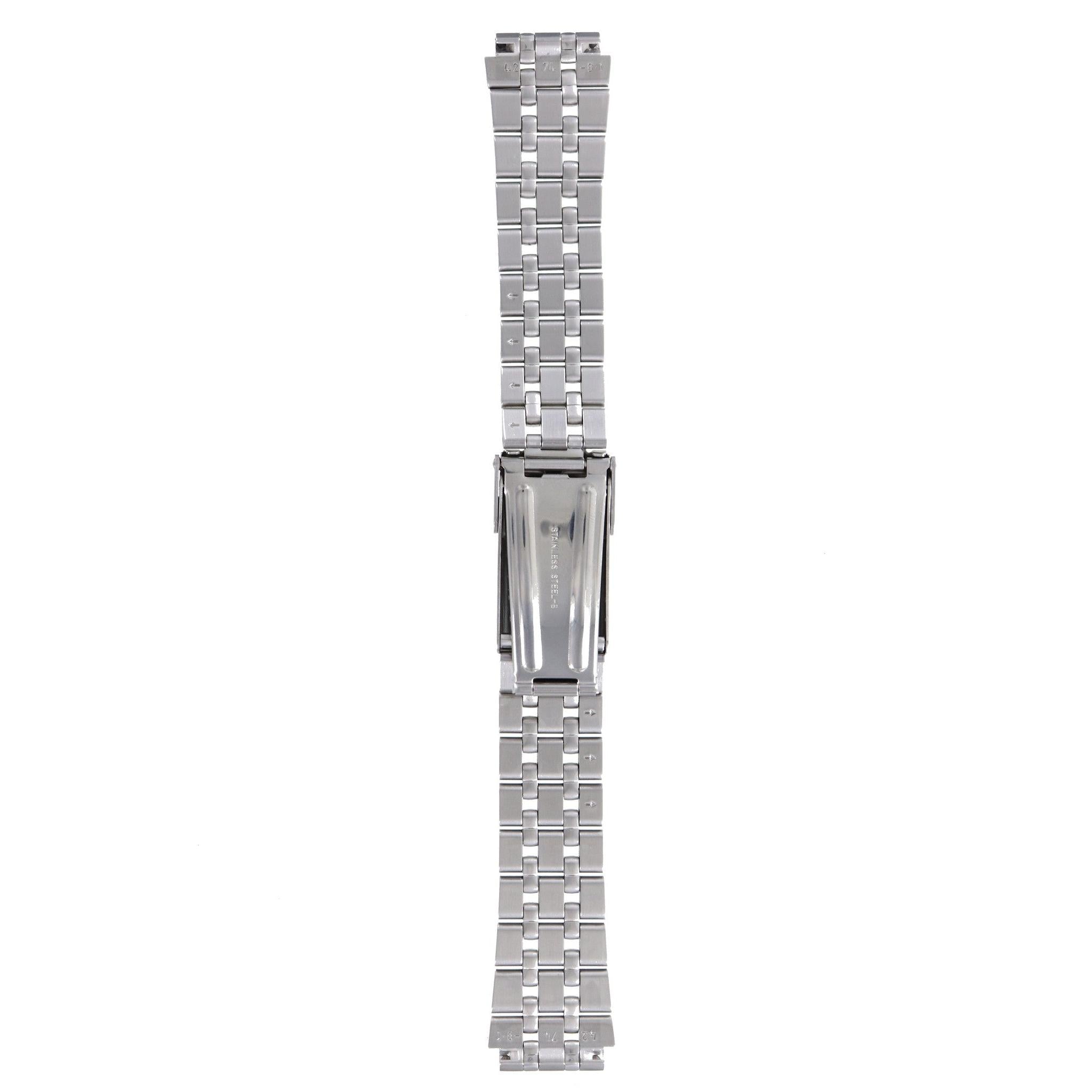 Seiko 42 74 - B.I - 7N47 - 6A00 / 7T32 - 7C40 Watch Band 4274JB Grey Stainless Steel 18 mm SQ 100 - Watch Plaza