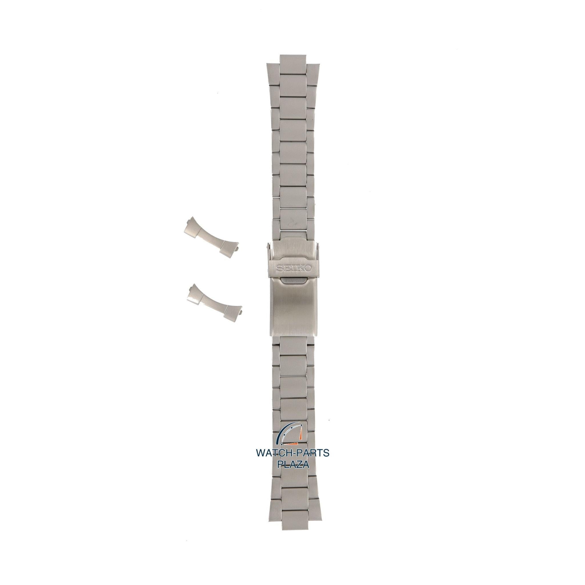 Seiko 44Z9JG Watch band SGD44 - 7N42 8070 grey stainless steel 20 mm - Military - Watch Plaza