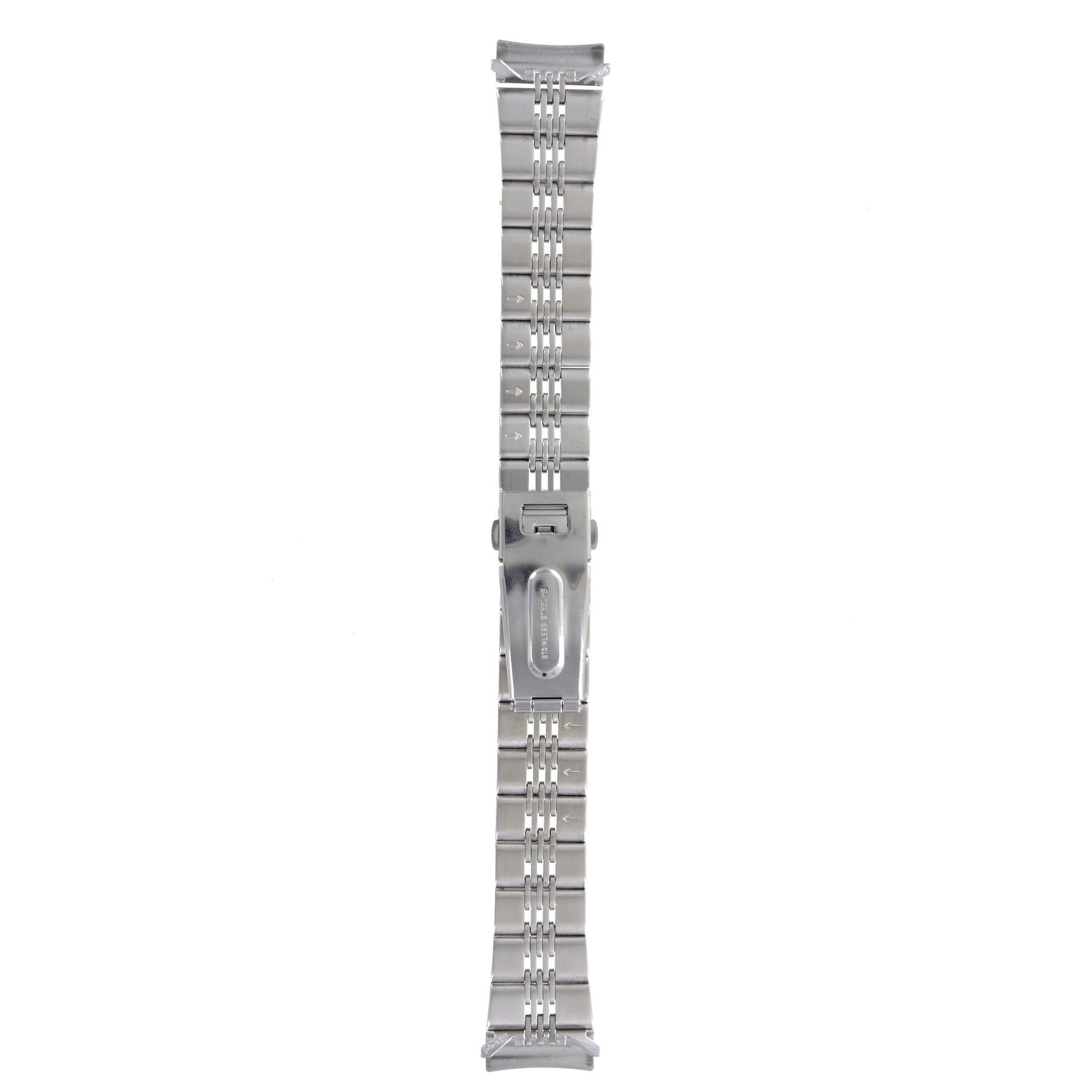 Seiko 48A4 - G.I - 5M43 - 0E30 Watch Band 48A4JG Grey Stainless Steel 19 mm Kinetic - Watch Plaza