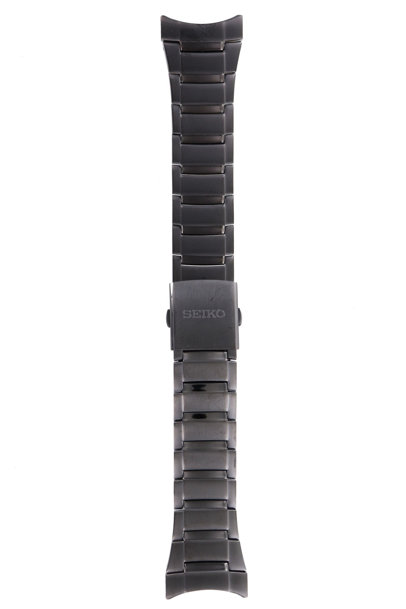 Seiko 4A101.B.C - SNAB97 Watch Band 4A101MM Black Stainless Steel 26 mm Tachymeter - Watch Plaza