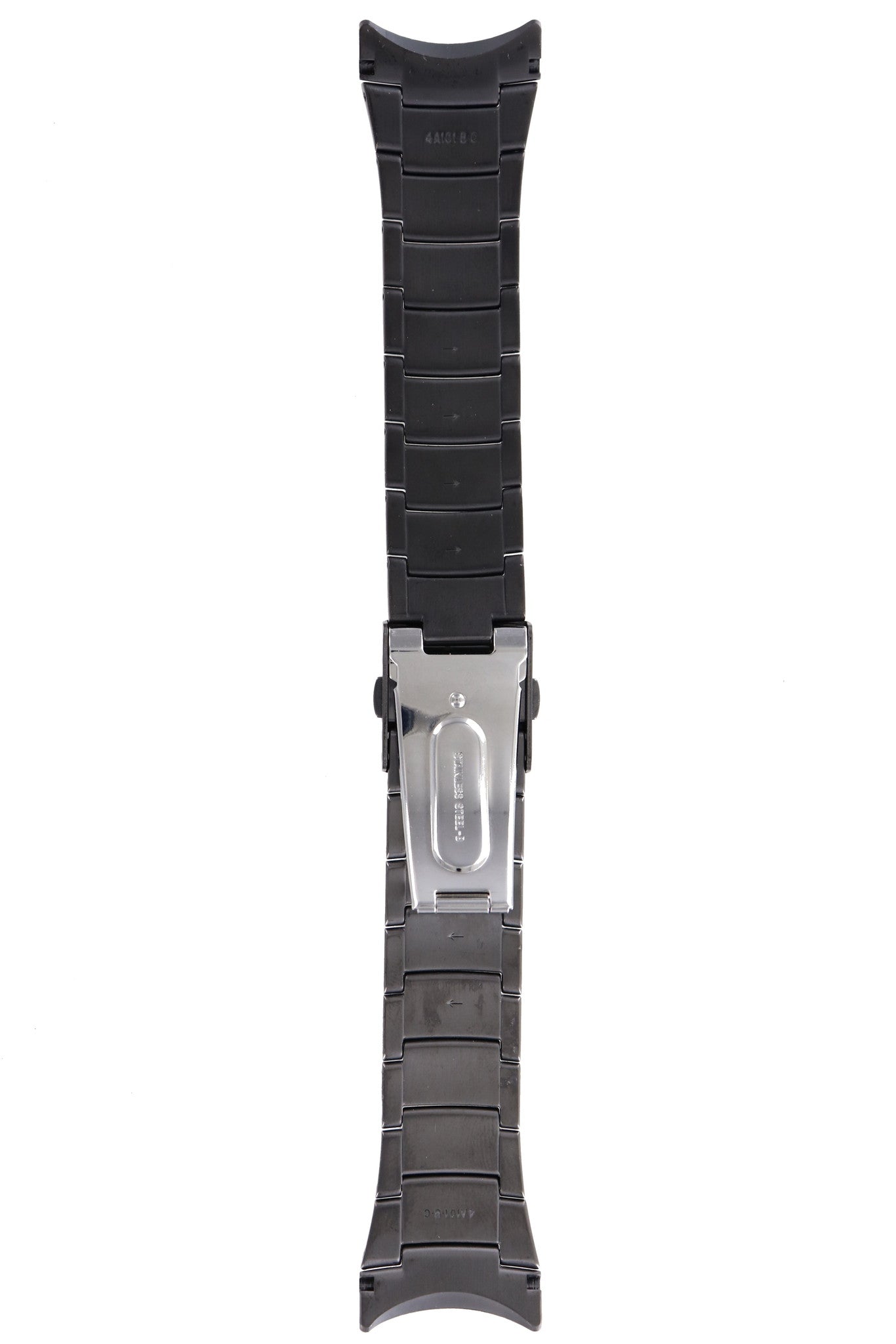 Seiko 4A101.B.C - SNAB97 Watch Band 4A101MM Black Stainless Steel 26 mm Tachymeter - Watch Plaza