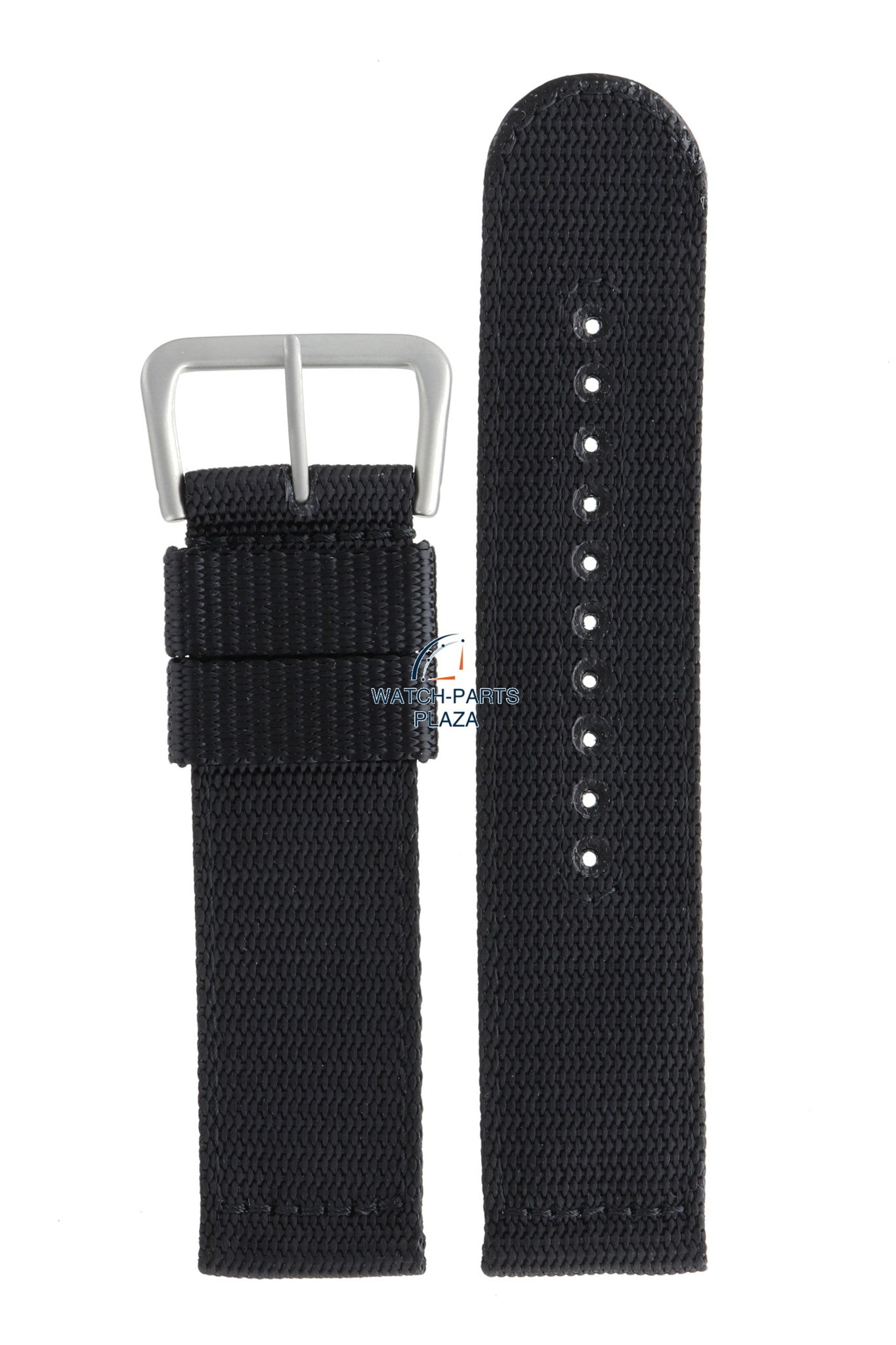 Seiko 4A211JL Watch band SNZG15 - 7S36, 7T92, 7T94 black canvas 22 mm - 5 Sports - Watch Plaza