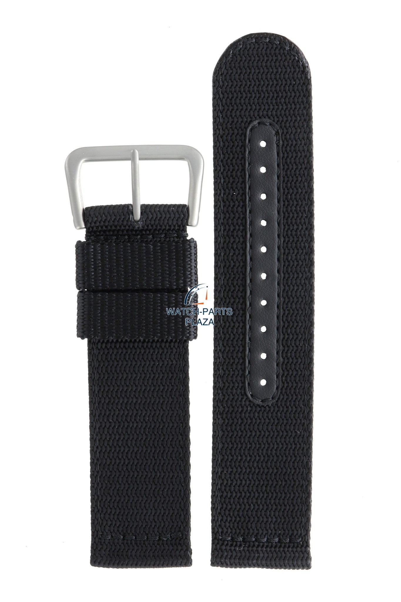 Seiko 4A211JL Watch band SNZG15 - 7S36, 7T92, 7T94 black canvas 22 mm - 5 Sports - Watch Plaza