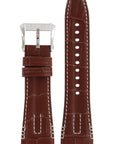 Seiko 4A471 B 26 - SRH011 & SPC041 Watch Band 4A471JL Brown Leather 26 mm Velatura Yachting Timer - Watch Plaza