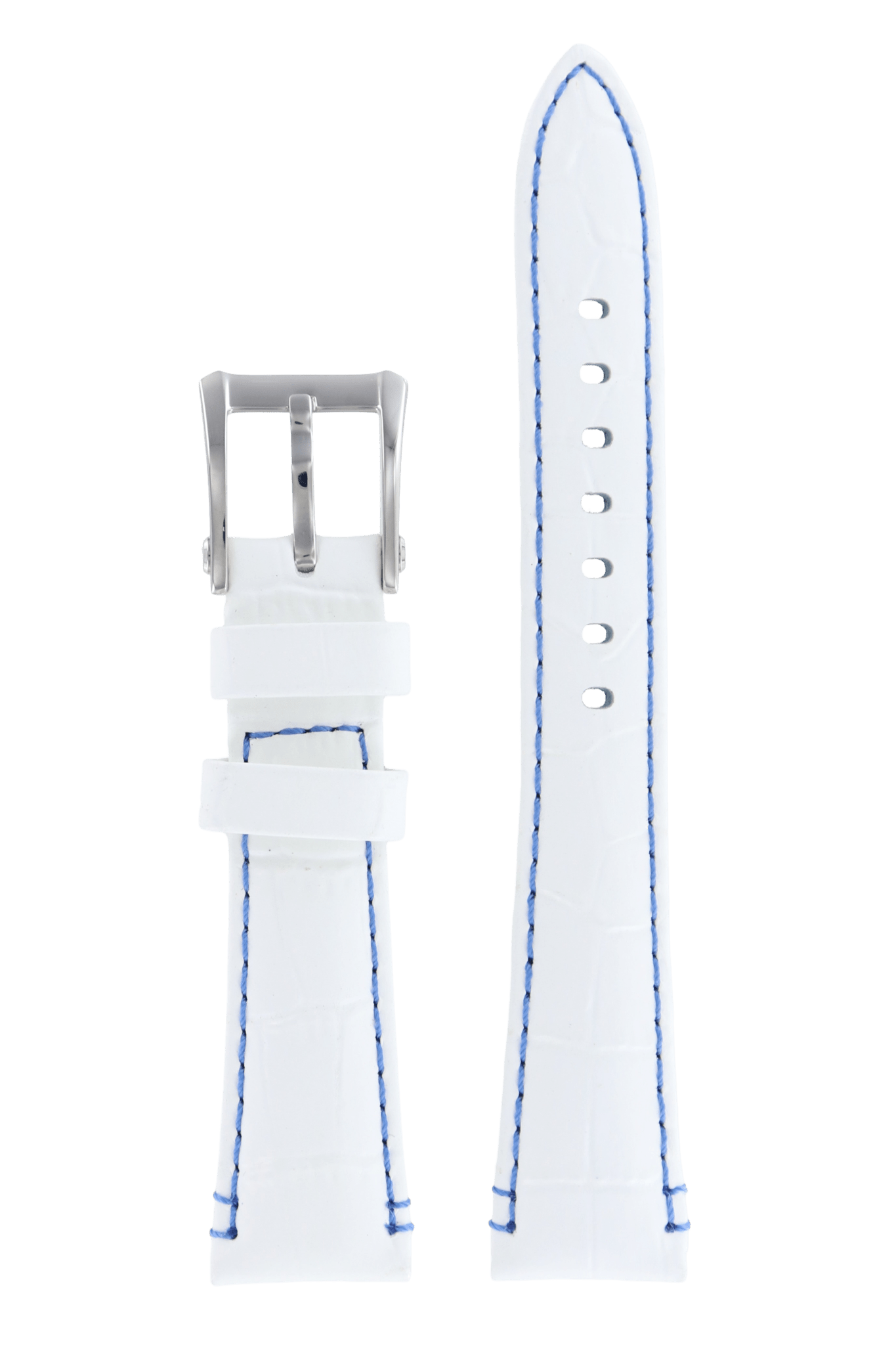 Seiko 4A481 B 18 - SXDA69 Watch Band 4A481JL White Leather 18 mm Velatura - Watch Plaza