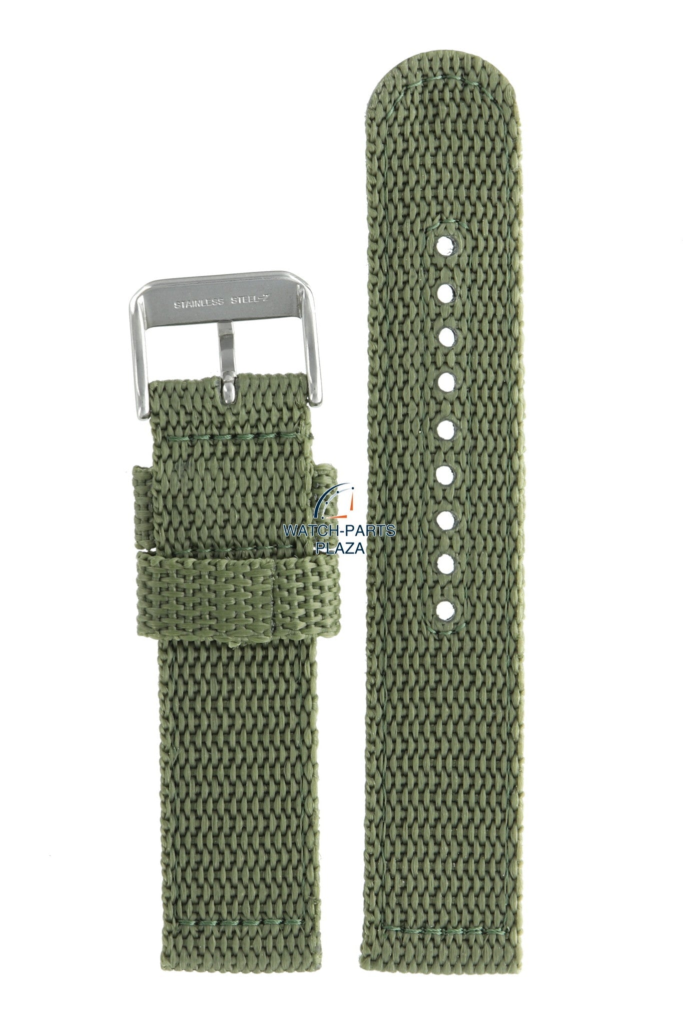 Seiko 4KC9JZ Watch band SND321 - 7T92 & 7T94 green canvas 20 mm - Military - Watch Plaza