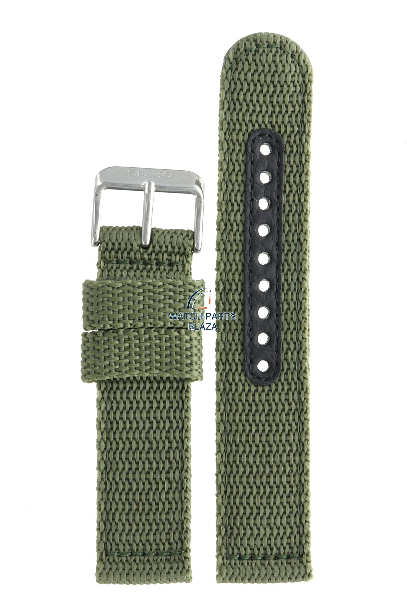 Seiko 4KC9JZ Watch band SND321 - 7T92 & 7T94 green canvas 20 mm - Military - Watch Plaza