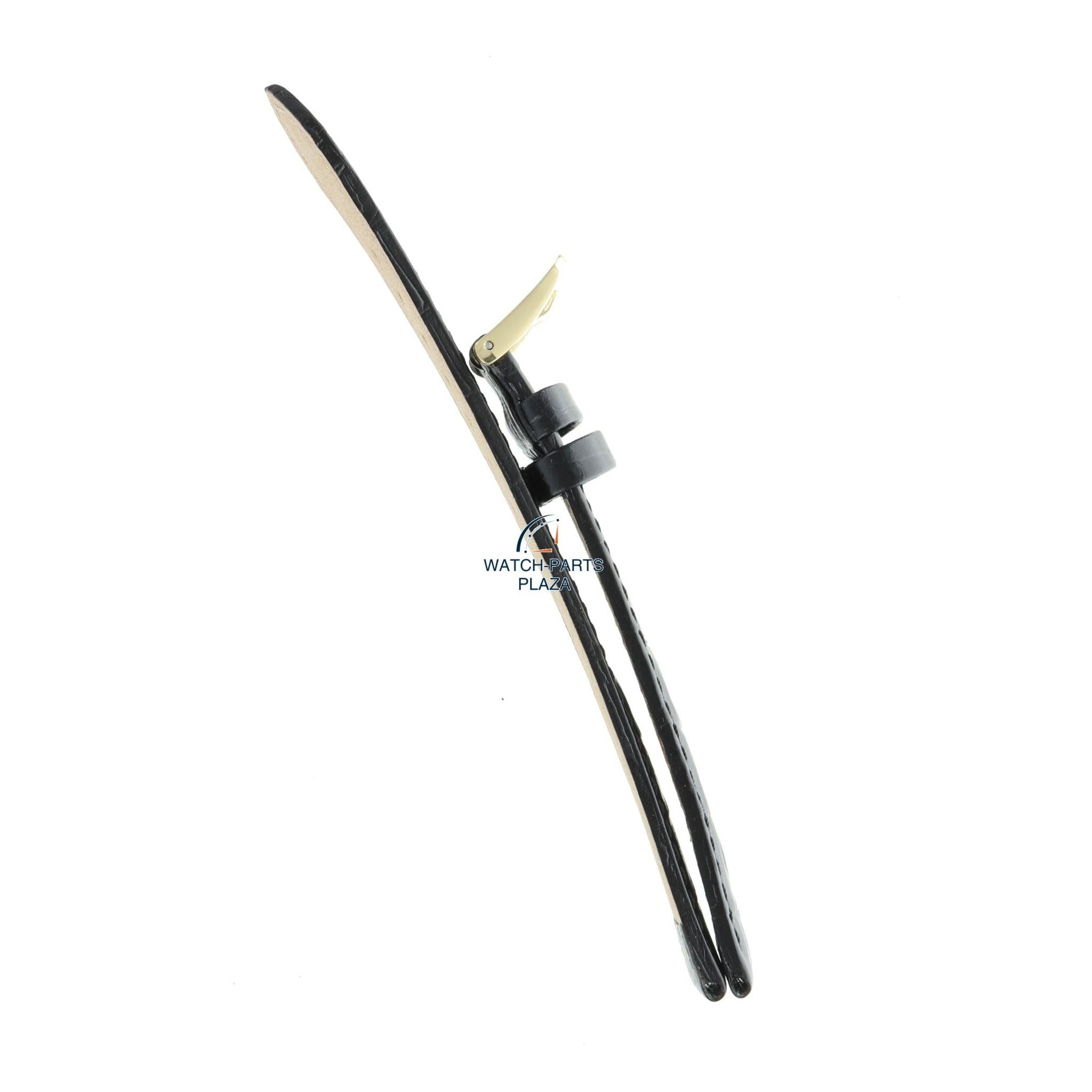 Seiko 4LH9KB Watch band 7N00 / 7N01 black leather 20 mm - Quartz - Watch Plaza